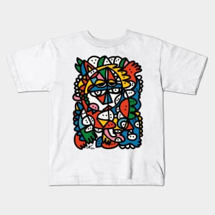 Inca Graffiti Street Art Character Kids T-Shirt